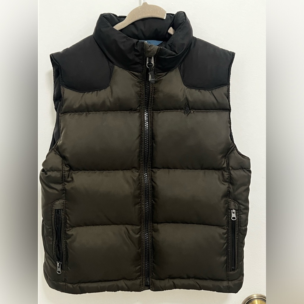 Polo Ralph Lauren Boys Green And Black Puffer Vest